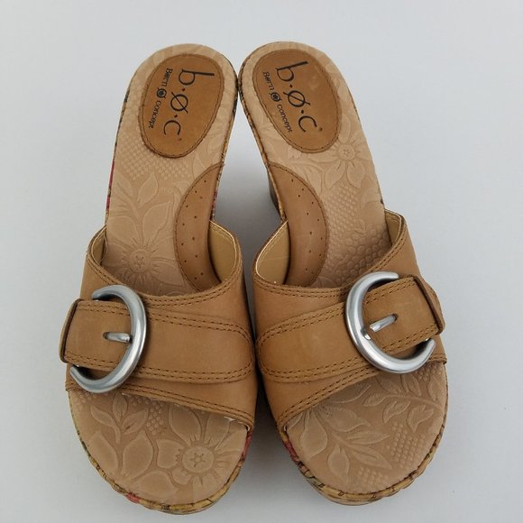 B.O.C Concepts Born 7 Cork Platform Sandal Floral - Picture 3 of 12